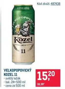 Makro Velkopopovický Kozel 11 nabídka
