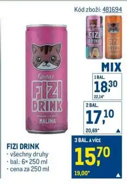 Makro Fizi Drink nabídka