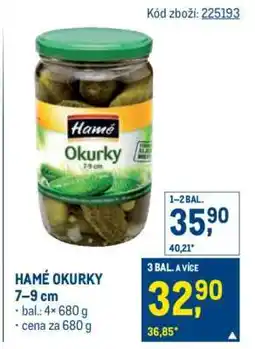 Makro Hamé okurky nabídka