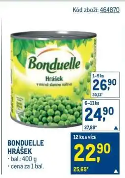 Makro Bonduelle Hrášek nabídka