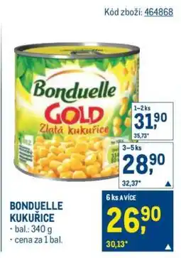 Makro BONDUELLE Kukuřice nabídka