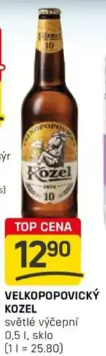 Flop Velkopopovický kozel světlé výčepní nabídka