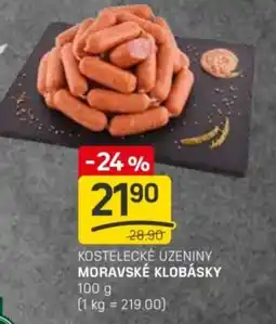 Flop Kostelecké uzeniny moravské klobásky nabídka