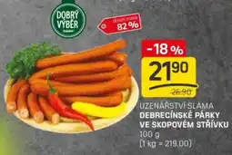 Flop Uzenářství sláma debrecínské párky ve skopovém střívku nabídka