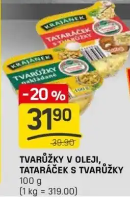 Flop Tvarůžky v oleji, tataráček s tvarůžky nabídka