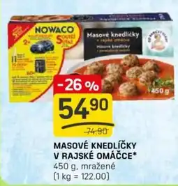 Flop Nowaco Masové knedlíčky v rajské omáčce nabídka
