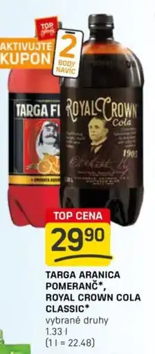 Flop Targa aranica pomeranč royal crown cola classic nabídka