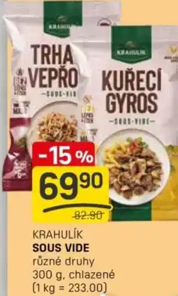 Flop Krahulik sous vide nabídka