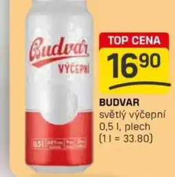 Flop Budvar světlý výčepní nabídka