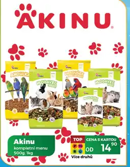 Tamda Foods Akinu kompletní menu nabídka