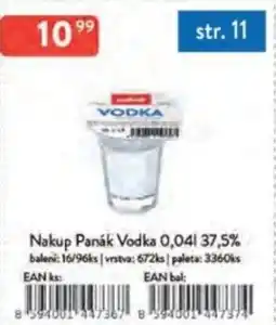 Qanto Nakup Panák Vodka 37,5% nabídka
