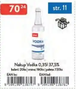 Qanto Nakup Vodka 37,5% nabídka