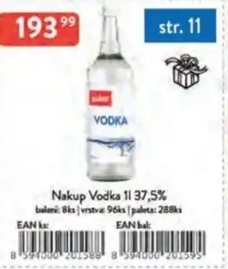Qanto Nakup Vodka 37,5% nabídka