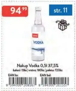 Qanto Nakup Vodka 37,5% nabídka