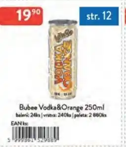 Qanto Bubee Vodka&Orange nabídka