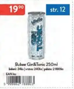 Qanto Bubee Gin&Tonic nabídka