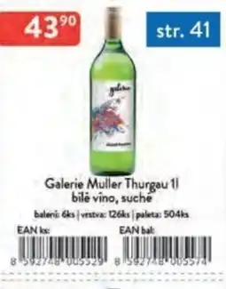 Qanto Galerie Muller Thurgau bile vino, suché nabídka