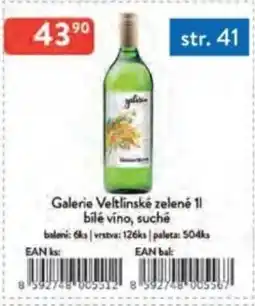 Qanto Galerie Veltlinské zelené bílé víno, suché nabídka