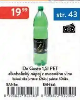Qanto De Gusto PET alkoholický nápoj z ovocného vina nabídka