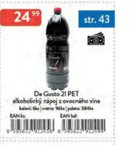 Qanto De Gusto PET alkoholický nápoj z ovocného vína nabídka