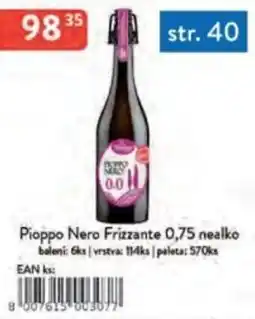 Qanto Pioppo Nero Frizzante nealko nabídka