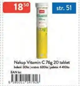 Qanto Nakup Vitamin C 20 tablet nabídka