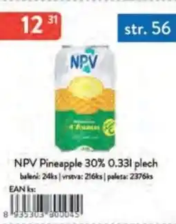 Qanto NPV Pineapple 30% plech nabídka