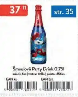 Qanto Šmoulové Party Drink nabídka