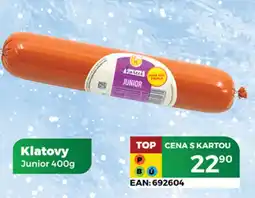 Tamda Foods Klatovy Junior nabídka