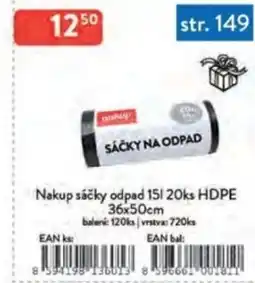Qanto Nakup sáčky odpad 15l HDPE nabídka
