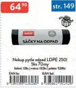 Qanto Nakup pytle odpad LDPE 250l 70my nabídka