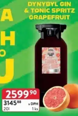 Qanto Dynybyl gin & tonic spritz crapefruit nabídka