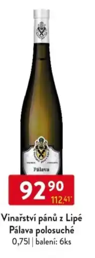 Qanto Vinařství pánů z Lipé Pálava polosuché nabídka