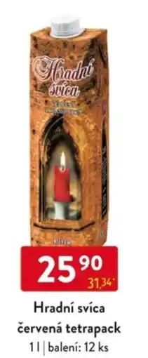 Qanto Hradní svíca červená tetrapack nabídka