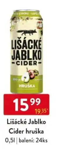 Qanto Lišácké Jablko Cider hruška nabídka