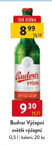 Qanto Budvar Výčepní světlé výčepní nabídka