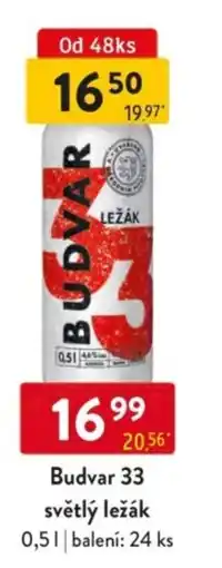 Qanto Budvar 33 světlý ležák nabídka