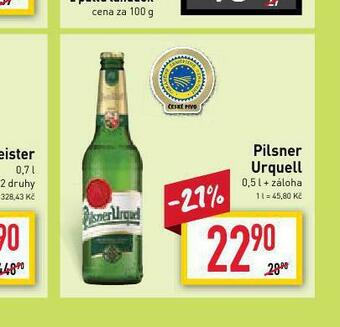 Billa Pivo pilsner urquell nabídka