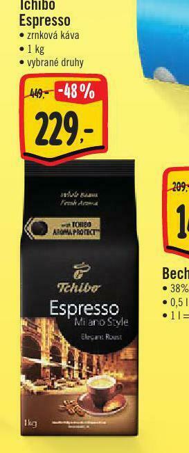 Jip Tchibo espresso zrnková káva nabídka