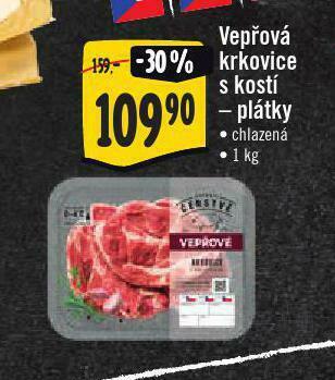 Jip Vepřová krkovice s kostí - plátky nabídka