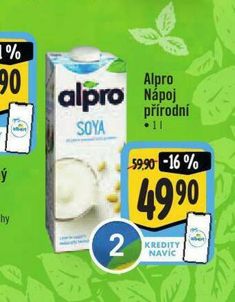 Jip Alpro nápoj přírodní nabídka