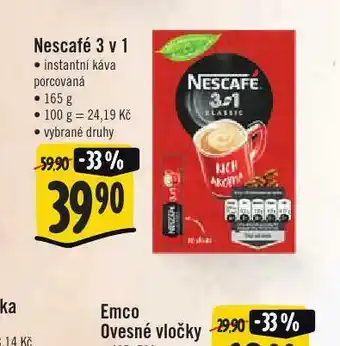 Jip Nescafé 3v1 instantní káva nabídka