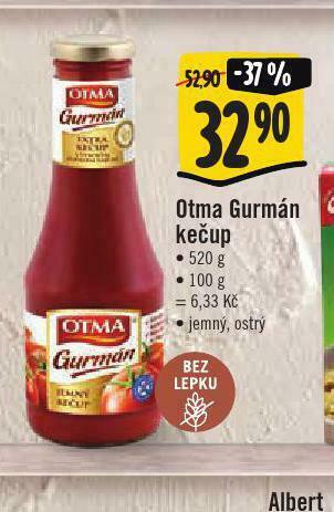 Jip Otma kečup gurmán nabídka