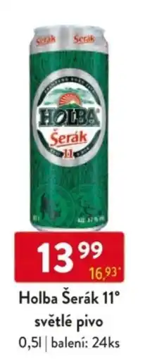 Qanto Holba Šerák 11° světlé pivo nabídka
