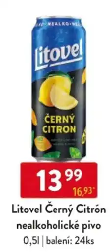 Qanto Litovel Černý Citrón nealkoholické pivo nabídka