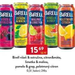 Qanto Birell višeň & ostružina, citron&máta, limetka & malina, pomelo & grep, polotmavý citron nabídka
