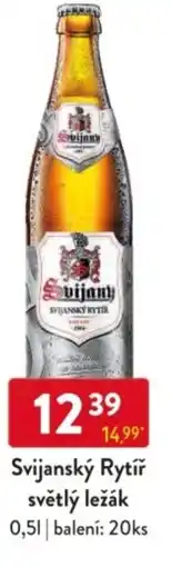 Qanto Svijanský Rytíř světlý ležák nabídka