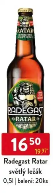 Qanto Radegast Ratar světlý ležák nabídka