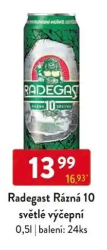 Qanto Radegast Rázná 10 světlé výčepní nabídka