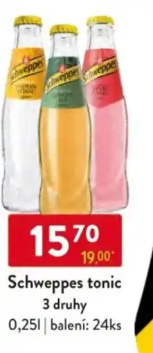 Qanto Schweppes tonic nabídka